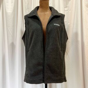 Women's Columbia Zip Front Fleece Vest - Gray - Petite Large